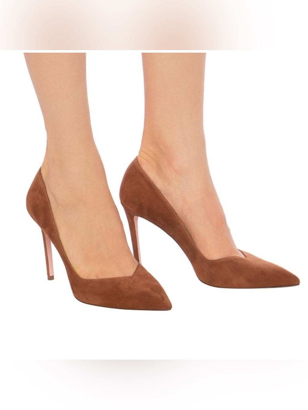 Stuart Weitzman Anny pointed stiletto heels cognac brown 7.5 luxury Chic party
